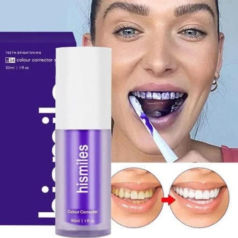 Hismile V34 Purple Whitening Toothpaste – Brighten Teeth & Reduce Yellowing
