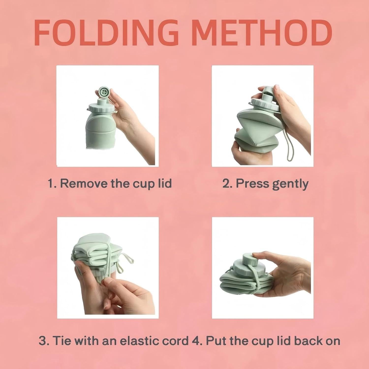 Collapsible Silicone Water Bottle | Foldable  BPA Free | Travel Gym Hiking | Pakistan