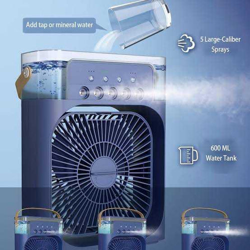 3 in 1 Portable USB Fan | Mist Humidifier LED | Summer | COD Pakistan