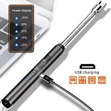 USB Rechargeable Arc Lighter | Metal Hanging Hook | Flameless | COD Pakistan