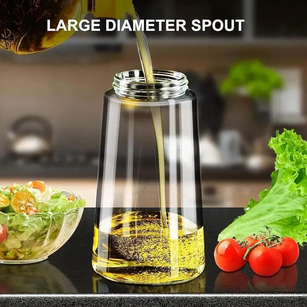 2 in 1 Glass Oil Spray Bottle 470ml | BPA Free Kitchen Dispenser | Pakistan