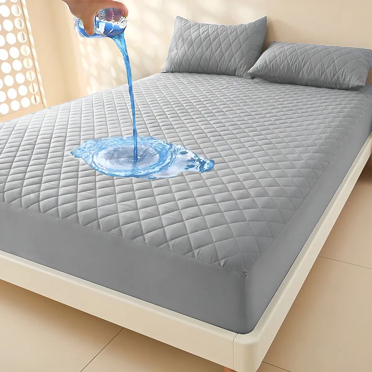Quilted Diamond Fitted Bed Sheet 3Pcs | Elastic | All Sizes | COD Pakistan