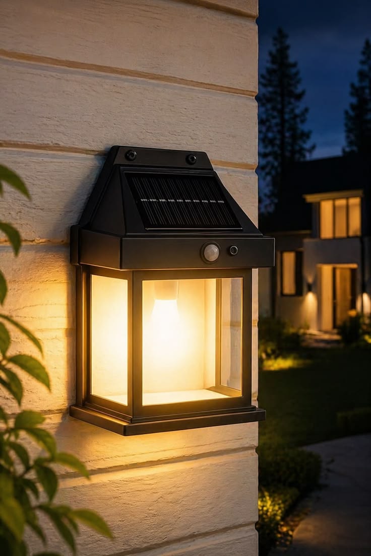 888 LED Solar Motion Sensor Wall Light | Waterproof Outdoor Security Lamp | Solar Powered Garden, Garage & Fence Ligh