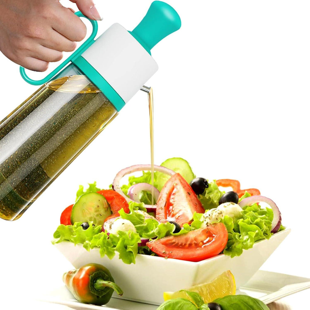 3-in-1 Oil Dispenser 550ml – Spray, Pour & Brush (BPA Free)