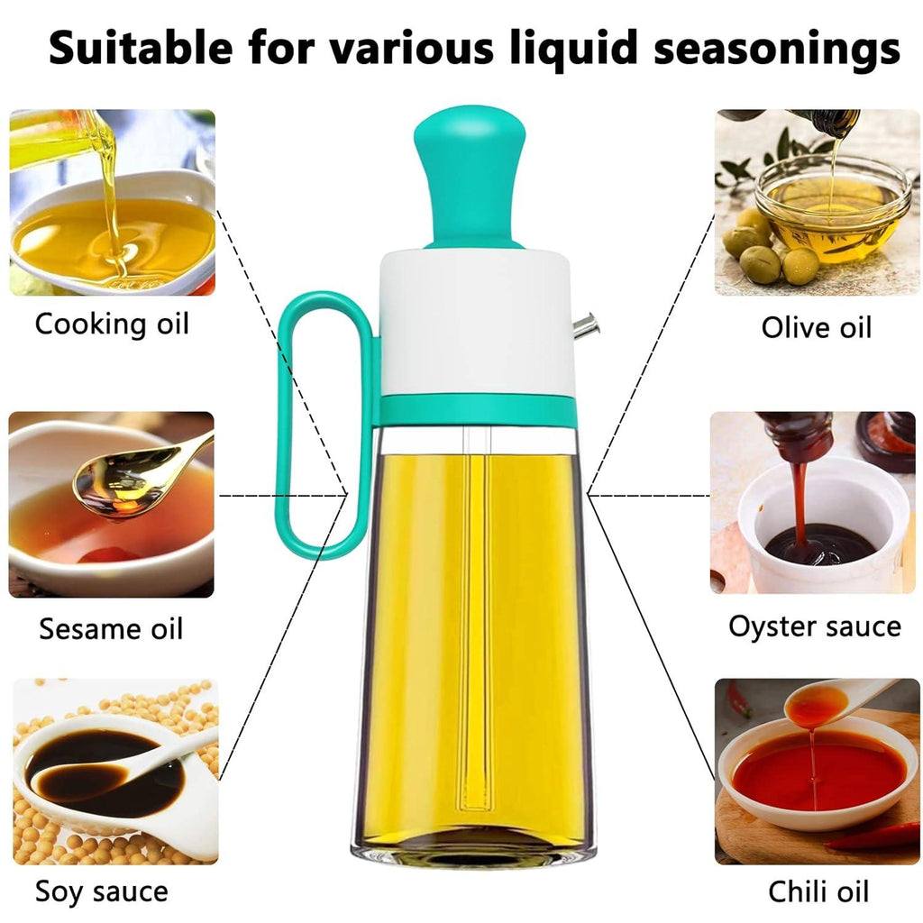 3-in-1 Oil Dispenser 550ml – Spray, Pour & Brush (BPA Free)