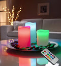 3 Magic Color Changing Candles + Remote |  Flameless LED | Timer | Pakistan