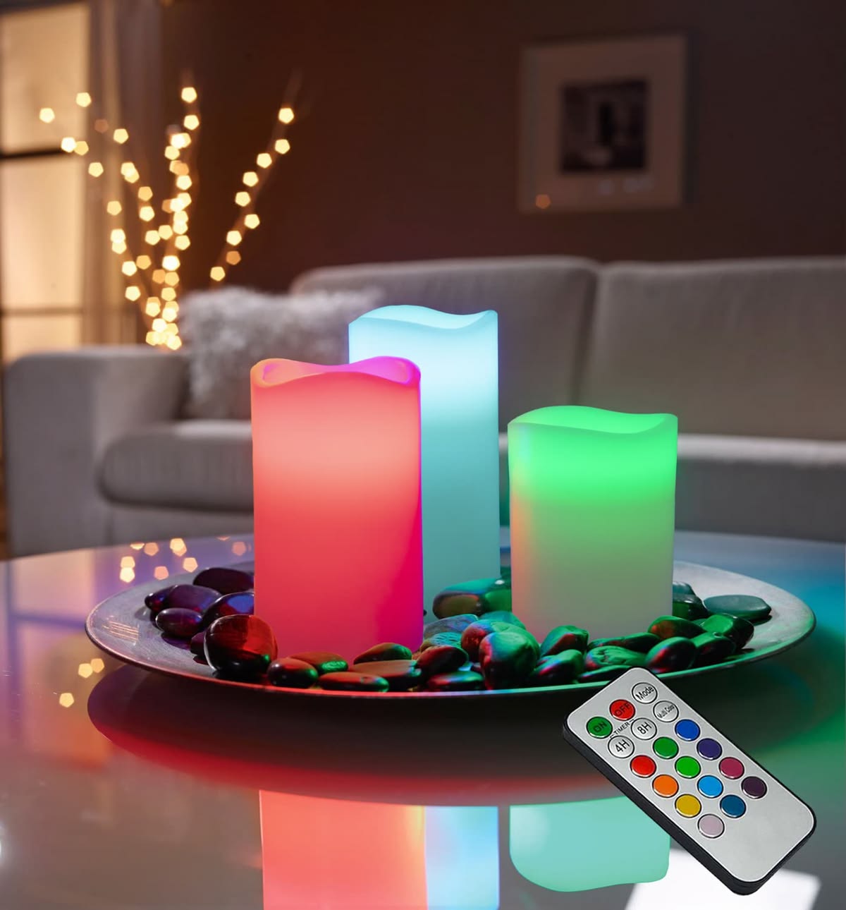 3 Magic Color Changing Candles + Remote |  Flameless LED | Timer | Pakistan