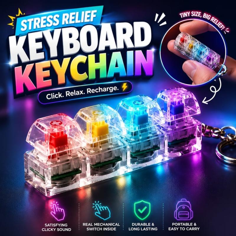 RGB Keyboard Keychain | Mini LED Gaming Keychain Pakistan