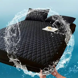 Quilted Diamond Fitted Bed Sheet 3Pcs | Elastic | All Sizes | COD Pakistan