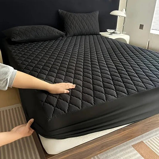 Quilted Diamond Fitted Bed Sheet 3Pcs | Elastic | All Sizes | COD Pakistan