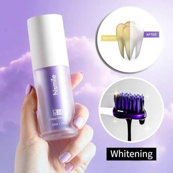 Hismile V34 Purple Whitening Toothpaste – Brighten Teeth & Reduce Yellowing