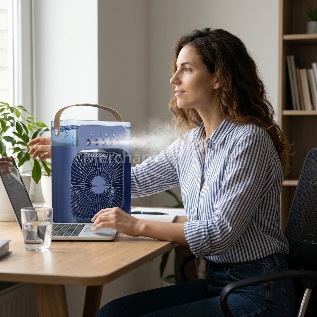 3 in 1 Portable USB Fan | Mist Humidifier LED | Summer | COD Pakistan