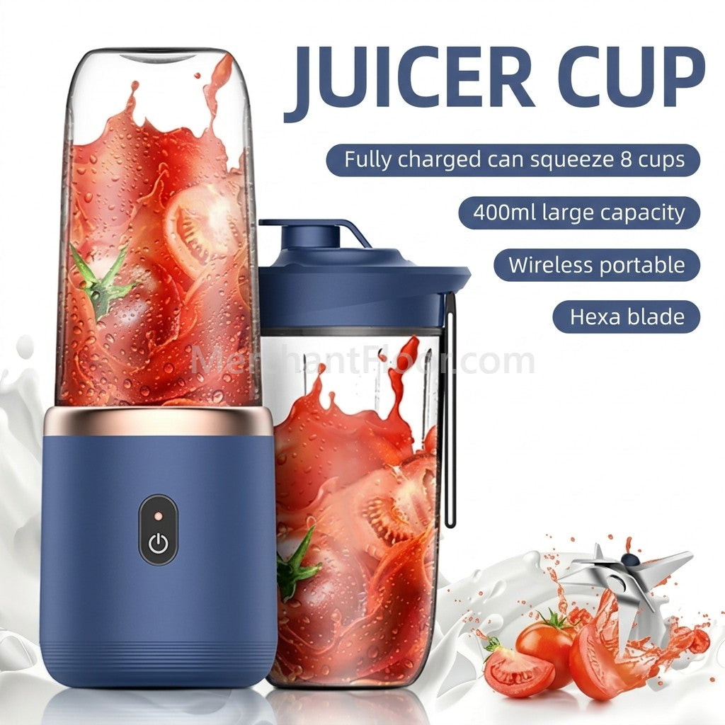 Portable Mini Juicer 2-in-1 – USB Rechargeable Blender Cup